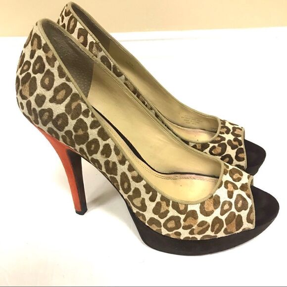 đ EnzoâAngioliniâanimalâprint platformââheelsâSzâ8.5 - Picture 1 of 7